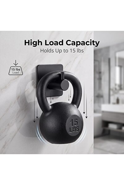 İNFLUX Towel Hooks Heavy Duty Stick on Wall Hooks Shower Hooks for Bathroom Kitchen Door-4 Packs