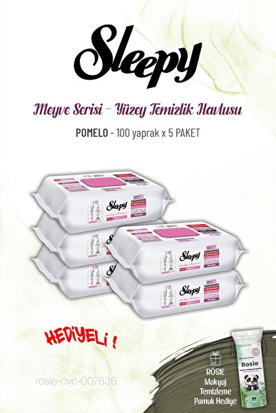 Sleepy Pomelo Surface Cleaning Towel 100 Sheets X 5 Packs and Rosie