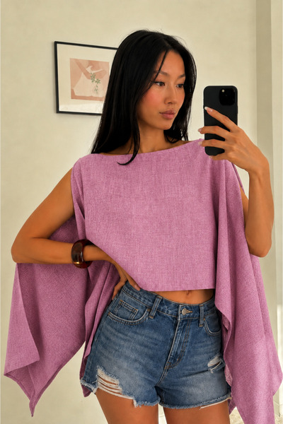 World Fashion Trends Woven Blouse That Can Be Weared in Different Shapes