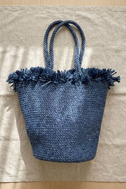 I Love Shoes Olmira Blue Rope Women's Beach Bag