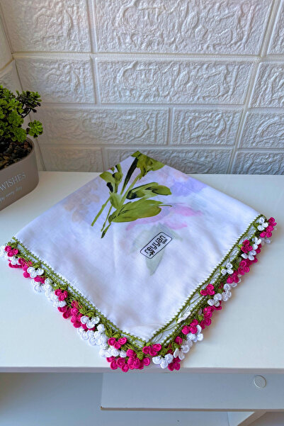 REYYAN Handmade Written and Embroidered Scarf, Cheesecloth, Gift, Dowry Box