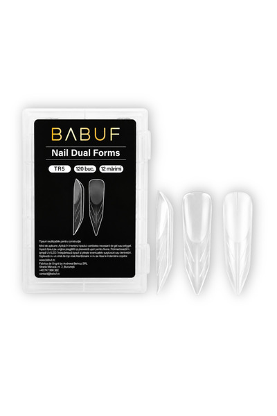 BABUF Tipsuri reutilizabile Extrem nails, 120 bucati, 12 marimi