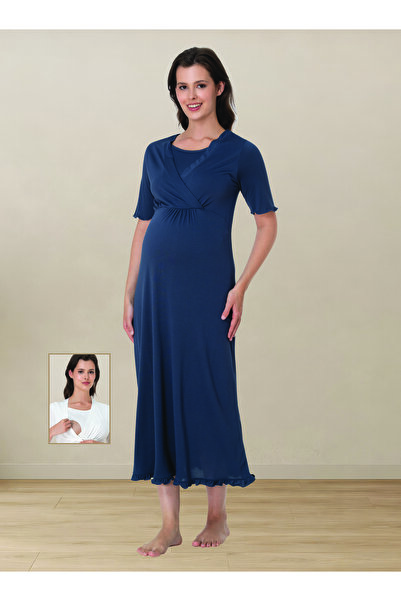 by İGP Maternity Cotton Nightgown with Breastfeeding Feature