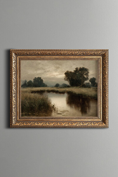 epiqart Lake and Nature Landscape - Vintage Patterned Painting - Thick Model