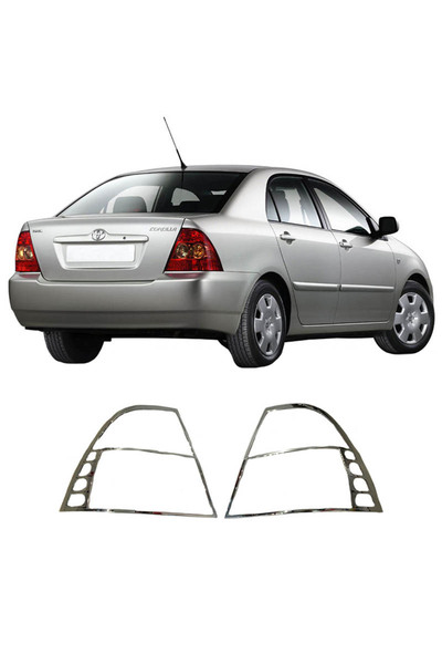 Toyota Χρωμιωμένα Καλύμματα Πίσω Φώτων για Corolla Sedan 04-06 2 Τεμάχια (CAR...