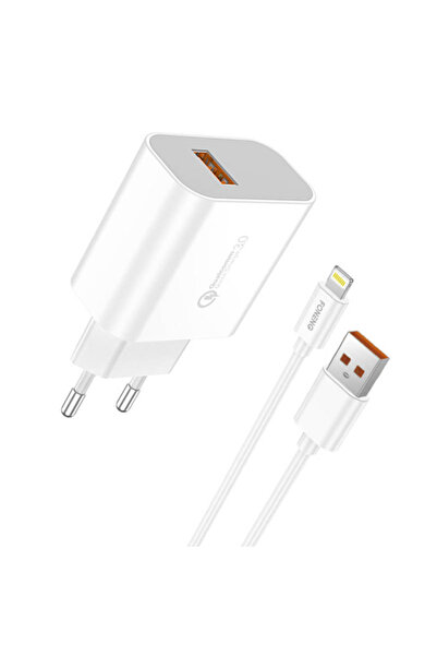 FONENG Încărcător de telefon Lightning de 18W cu cablu USB rapid