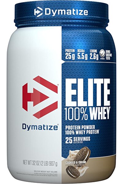 Dymatize بروتين مصل اللبن النقي 100٪، بنكهة الكوكيز والكريمة، 25 جرام بروتين،...