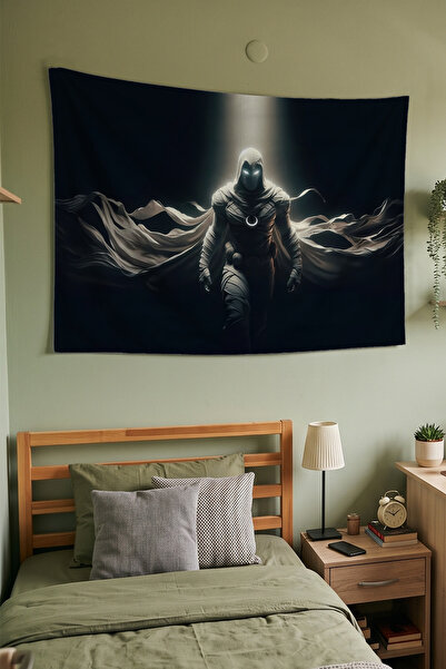 Milura Moon Knight Duvar Örtüsü – Modern Dekoratif Kaliteli Kumaş Tapestry Du...