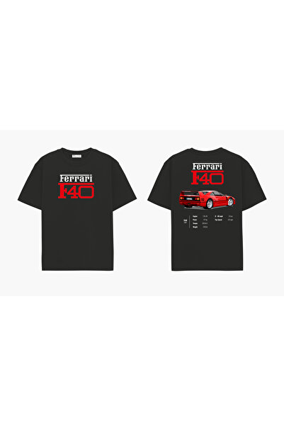 BLITZIST Ferrari F40 Sports Car Design Printed T-Shirt (Ages 4-13)