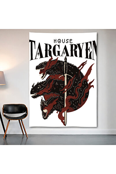 Geek Cultcha لوحة جدارية من House Targaryen Game of Thrones، لوحة جدارية من ا...