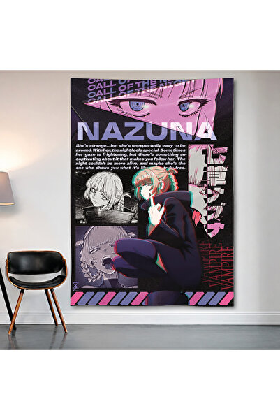 Geek Cultcha Nazuna Nanakusa Call of the Night Wall Covering Wall Tapestry Fi...