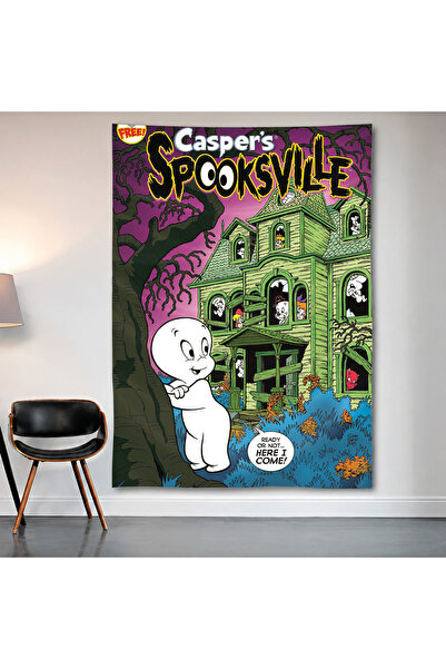 Geek Cultcha Casper's Spooksville Wall Covering Wall Tapestry First Quality S...