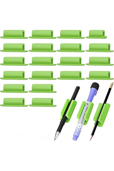 Arabest 20-Pcs Adhesive Silicone Pen and Pencil Holder,for Classroom,Desk,Cli...