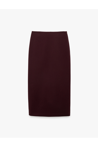 Koton Regular Fit Midi Pencil Skirt with Slit Detail