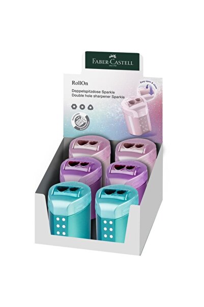 OEM Ascutitoare dubla Faber Castell RollOn Sparkle, cu recipient, doua gauri,...