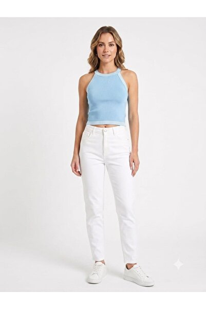 onno style women Sleeveless Strappy Halter Neck Tricot Women's Blouse