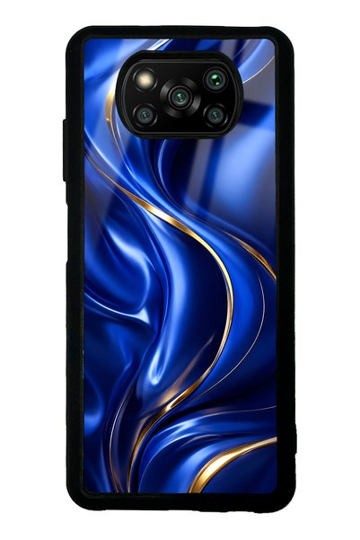 Spoyi Xiaomi Poco X3 Royal Sapphire Flow Design Glossy Phone Case