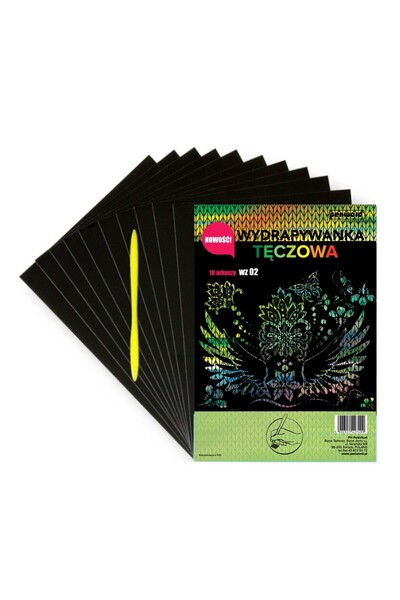 PENWORD Set 10 x Card razuibil, Penword, Model curcubeu, A4