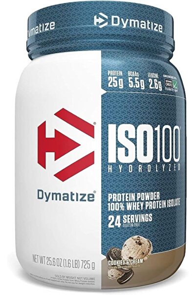 Dymatize مسحوق بروتين مُحلل مائيًا ISO100، 25 جرام بروتين، 5.5 جرام من الأحما...