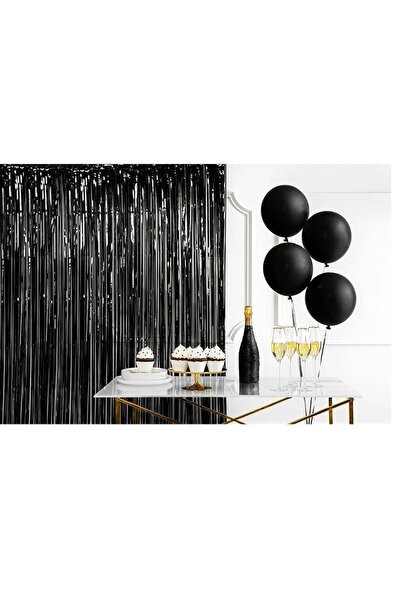 Baloane Vesele Perdea Decorativa Petrecere Negru 100x200 cm. ACC1-1