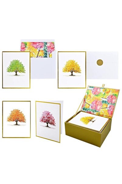 Peter Pauper Press Set 20 karnete premium acuarela copaci multicolor