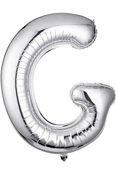 Baloane Vesele Foil Balloon Letter G Silver 40 cm LTR5-G