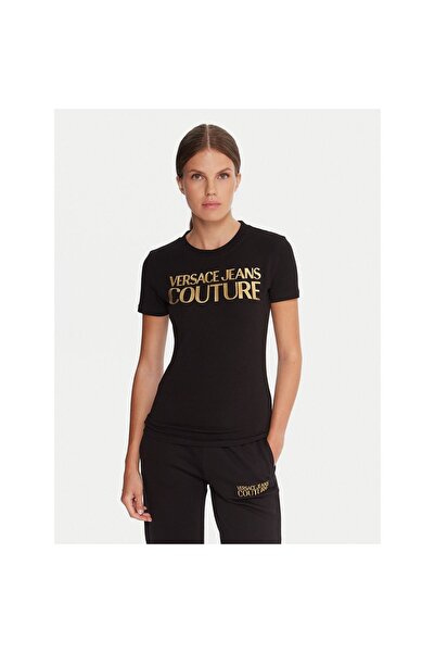 VERSACE JEANS COUTURE Γυναικείο T-Shirt 79HAHT02 CJ03T Μαύρο