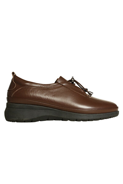 Platin Chocolate Leather Women's Comfort Casual Shoes