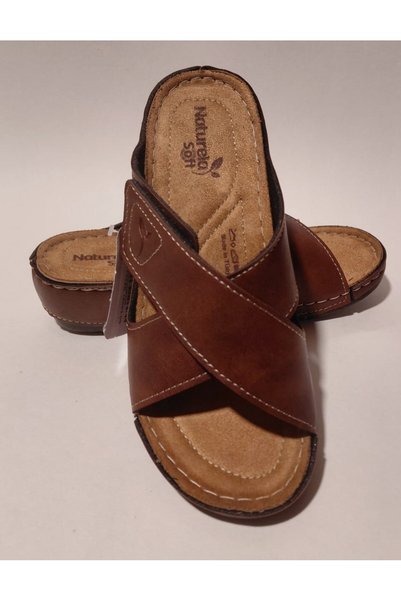 GEZER Anatomically Soft, Thick Sole, Lightweight and Comfortable, Leather-Like Appearance, Mother's Slippers, Home and Street Slippers