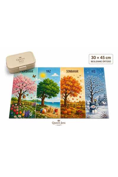 Queen Jera Seasons Patterned Primary School Kindergarten Nutrition Cover 30X4...