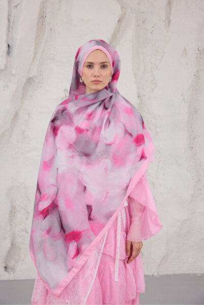 Mira İpek Summer Garden Series Patterned Cotton Soft Shawl Women's Colorful S...