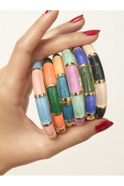 KAYANCLICK Stainless Steel Colorful Tube Beads Bracelet Set