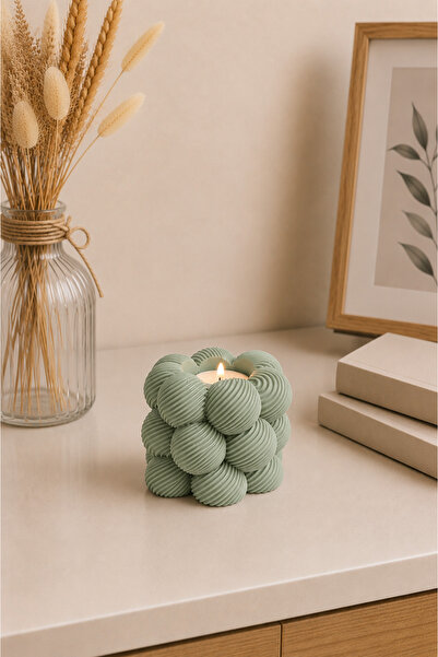 3D BASKI EVRENİ Dağ Teknoloji Bubble 3D Baskı Dekoratif Mumluk | Tealight Mum...