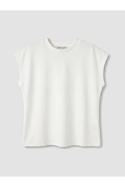 LC Waikiki Lcw Modest White Crew Neck Soft Touch Women's Undershirt
