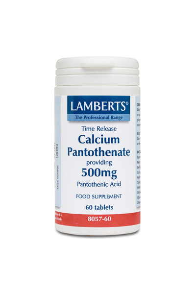 Lamberts Βιταμίνη Β5 Παντοθενικό Ασβέστιο 500mg 60 Δισκία