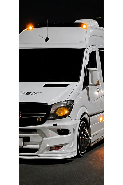 AutoVibe A Kalite Fiber Yarasa Ayna Kapağı Mercedes Sprinter Piano Black Boya...