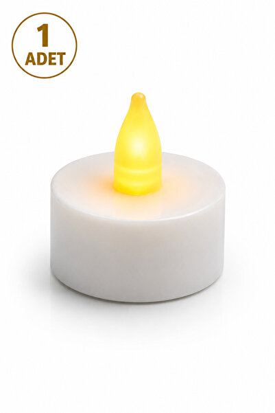 BERAYE Led Mum Beyaz Ledli Mum, 1 Adet, Tealight Mum Pilli, Özel Gün, Led Işı...