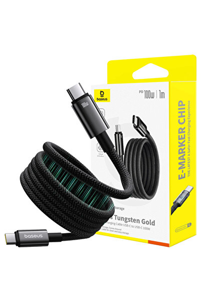 Baseus Cablu USB-C la USB-C 100W 1M pentru telefoane și laptopuri, încărcare ...