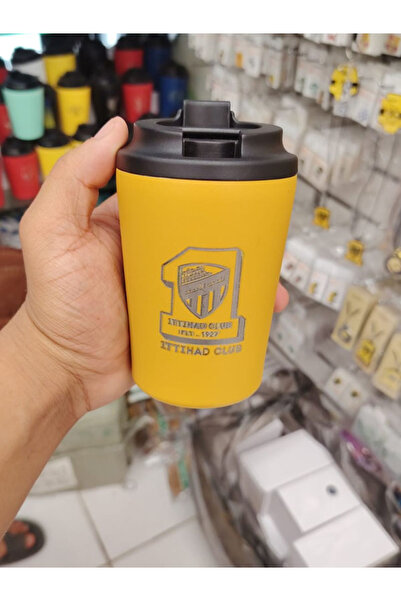Generic This Yellow Thermal Mug Features the Official Logo of the Saudi Arabi...