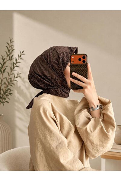 ELUREE GEOMETRİK DESEN PAMUKLU SOFT EŞARP