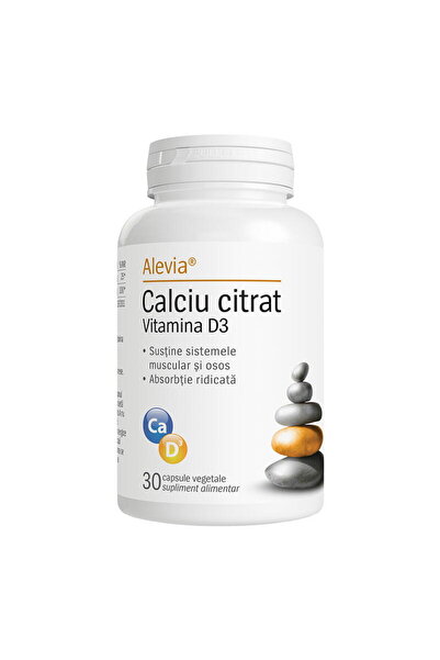 Alevia Calciu Citrat Vitamina D3 30cps vegetale