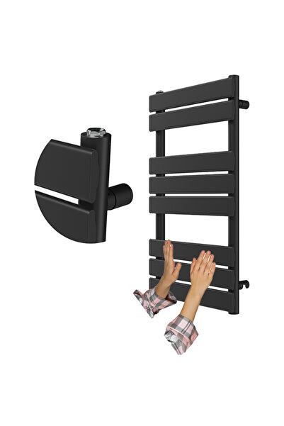 Granitan Radiator Baie Oslo, Electric, 50x80 cm, 441 W, Negru