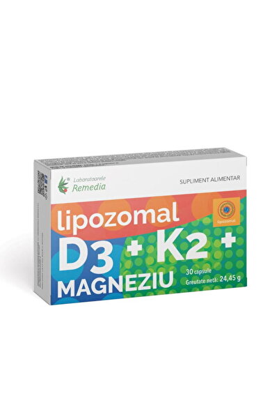 Remedia Vitamina D3 Lipozomala + K2 + Magneziu 30cps