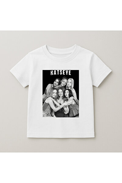 SVART WEAR Παιδικό και εφηβικό μπλουζάκι Katseye με στάμπα, βαμβακερό, με κον...