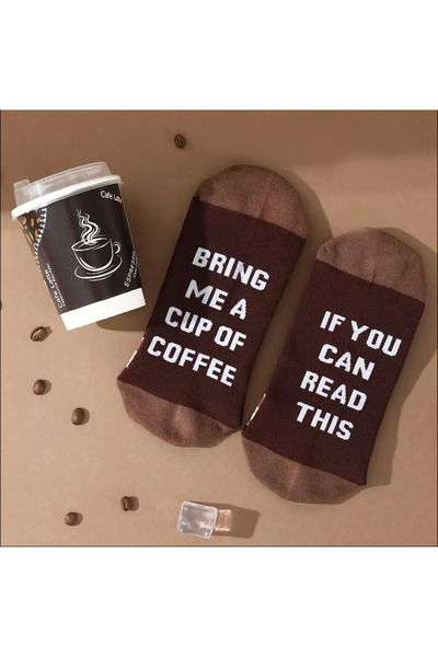 zerzembe Unisex Coffee Themed Gift Cup Socks