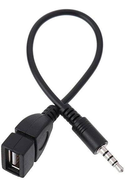 Generic محول صوت من 3.5 ملم إلى USB 2.0 أنثى من النوع A للسيارة، كابل موسيقى ...