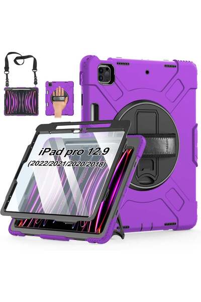 SIGLOO Husă Clamshell Antisoc Antipraf cu Stand Rotativ pentru iPad Air 13 20...