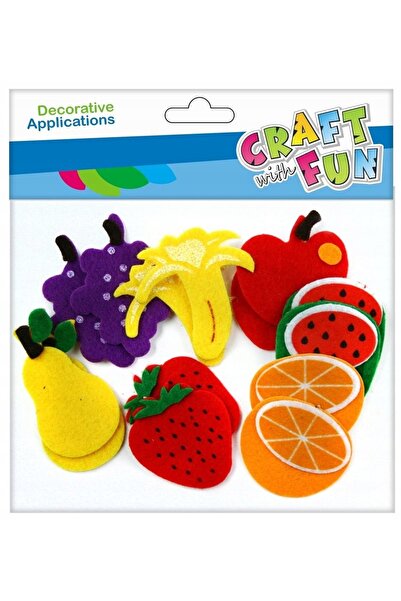OEM Stickere decorative, Craft with Fun, Fetru, Multicolor, 14 buc