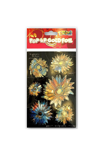 Penmate Autocolante decorative 3D cu folie aurie, 13x24,5 cm, Multicolor
