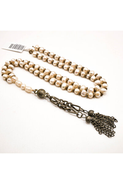 Generic Antique Natural Lulu Pearl Rosary 65 Beads 4-7mm Creamy White Prayer ...